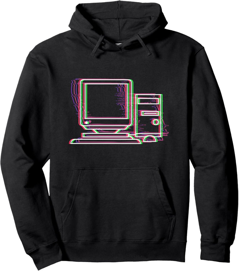 Computer PC Hardware Retro Geek Otaku Synthwave Bildschirm Pullover Hoodie