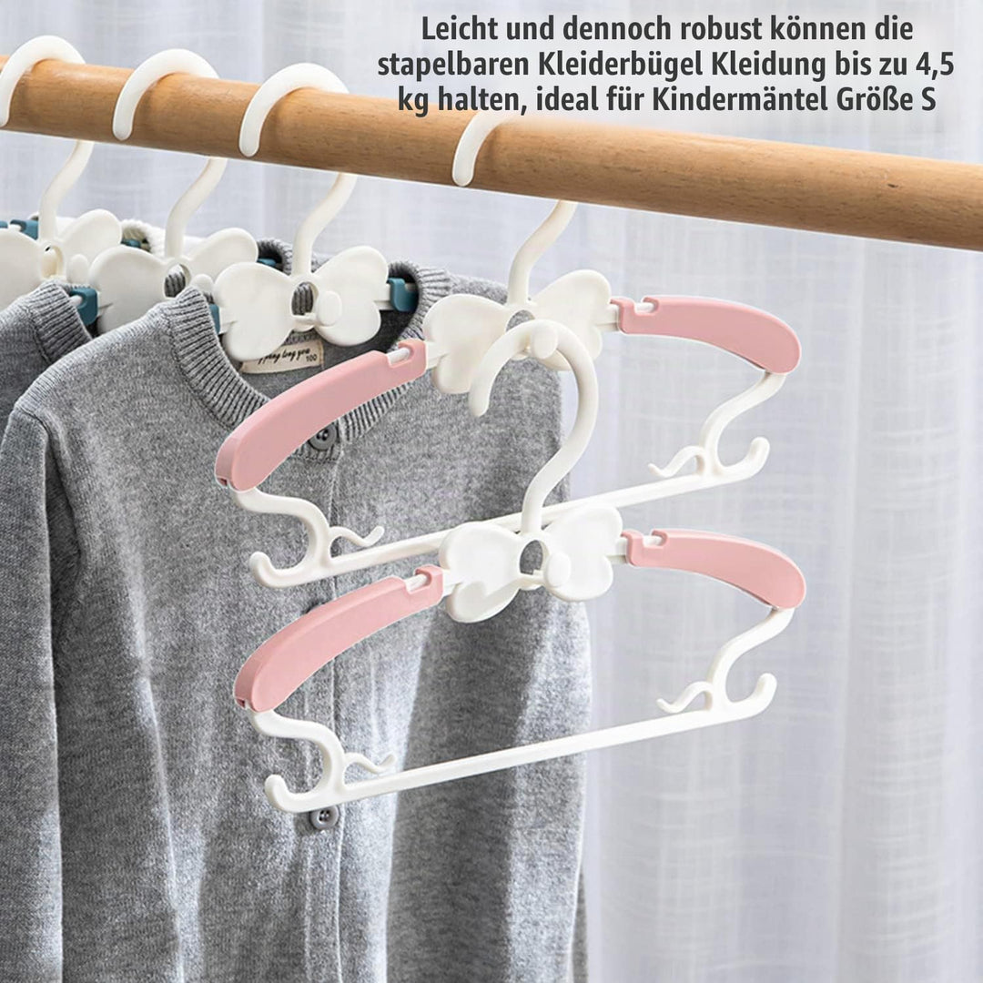 WJWSKI Kleiderbügel Kinder，50 Stück 29-37CM Mitwachsende Kinderkleiderbügel Stapelbare Baby kleiderb
