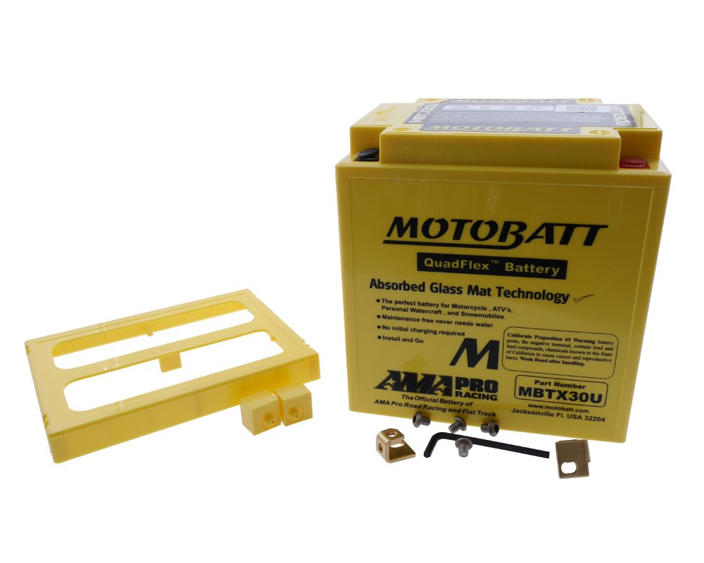 MOTOBATT Batterie 12 V 32 Ah (MBTX30U) [wartungsfrei & versiegelt] kompatibel für Harley Davidson 15