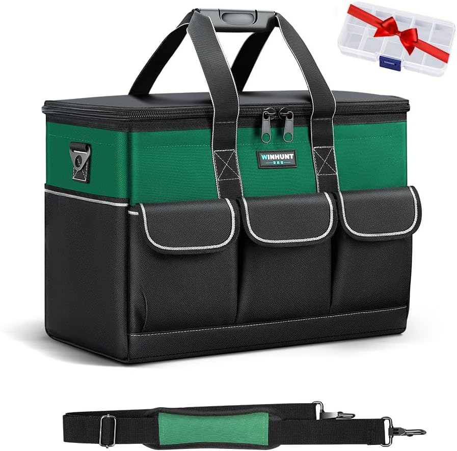 WINHUNT Werkzeugtasche, 14-Zoll Werkzeugtaschen Organizer, Werkzeug Aufbewahrungstasche mit weitem M