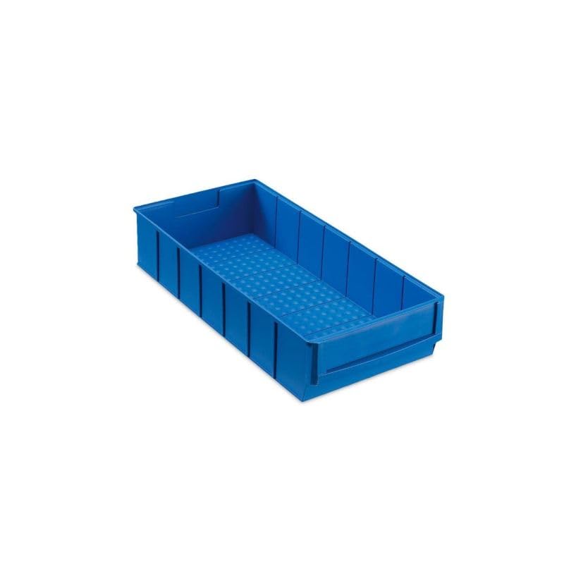 Blaue Industriebox 400 B | HxBxT 8,1x18,3x40cm | 4,7 Liter| Sichtlagerkasten, Sortimentskasten, Sort