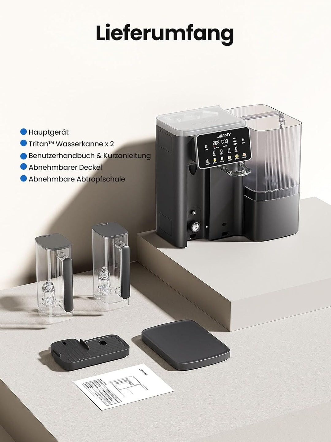 Jimmy R9 Pro Osmoseanlage Trinkwasser Auftisch, Umkehrosmoseanlage Wasserfilter, mit Heisswasserspen