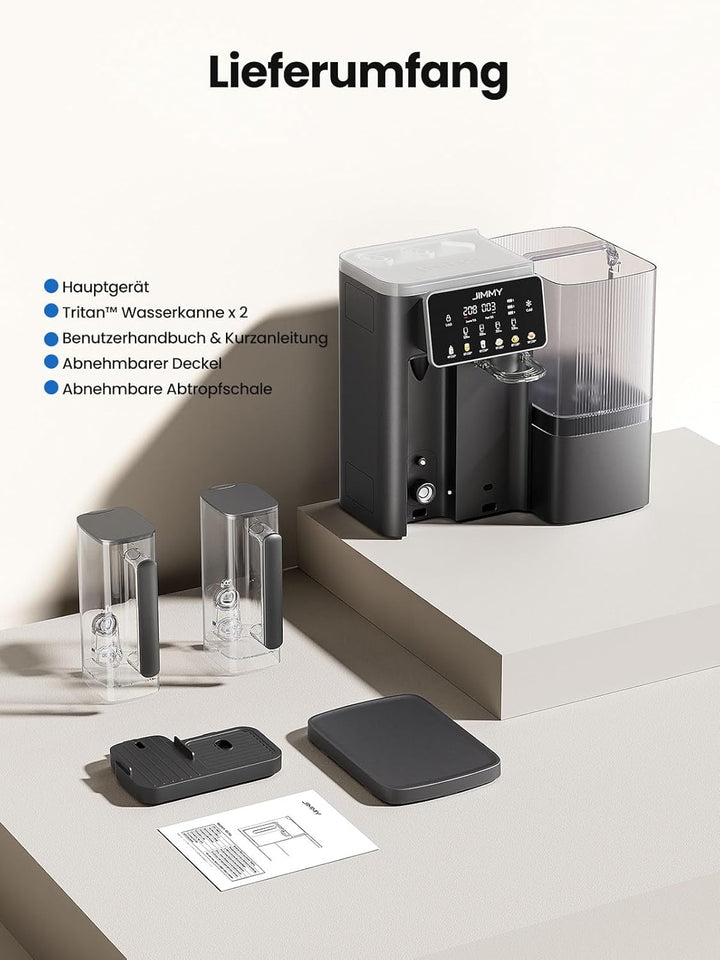 Jimmy R9 Pro Osmoseanlage Trinkwasser Auftisch, Umkehrosmoseanlage Wasserfilter, mit Heisswasserspen