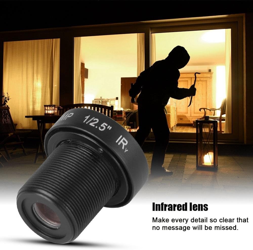 ASHATA 2,1-mm-Kameraobjektiv, 180-Grad-Weitwinkel-Ersatzobjektiv, HD-IR-CCTV-Objektiv für IP-Überwac