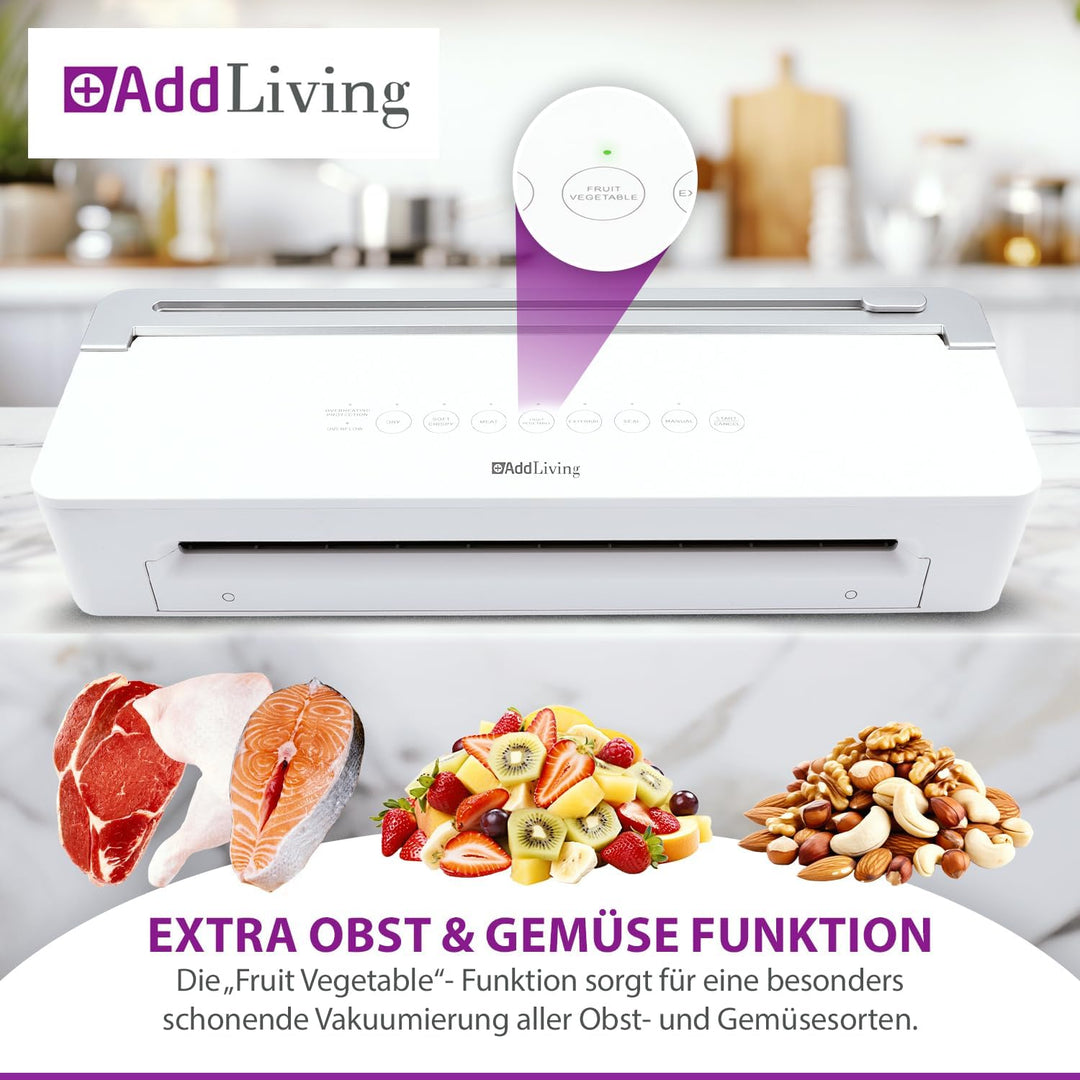 Vakuumierer | Vakuumiergerät für Lebensmittel | Inkl. 5 Vakuumbeutel (20 x 30 cm) | Vacuum Sealer Ma