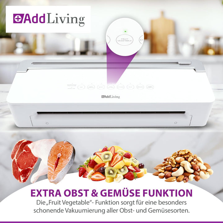 Vakuumierer | Vakuumiergerät für Lebensmittel | Inkl. 5 Vakuumbeutel (20 x 30 cm) | Vacuum Sealer Ma