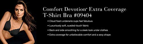 Maidenform Damen Comfort Devotion Embellished Extra Coverage BH (1er Pack) 80D Braik/Shell Combo, 80