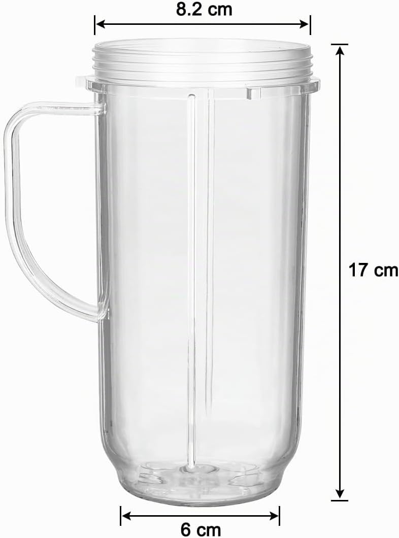 2 Stk 650ml Becher Kompatibel mit Magic Bullet Elektrischer Mixer Blender MB1001 - Juicer Ersatzbech