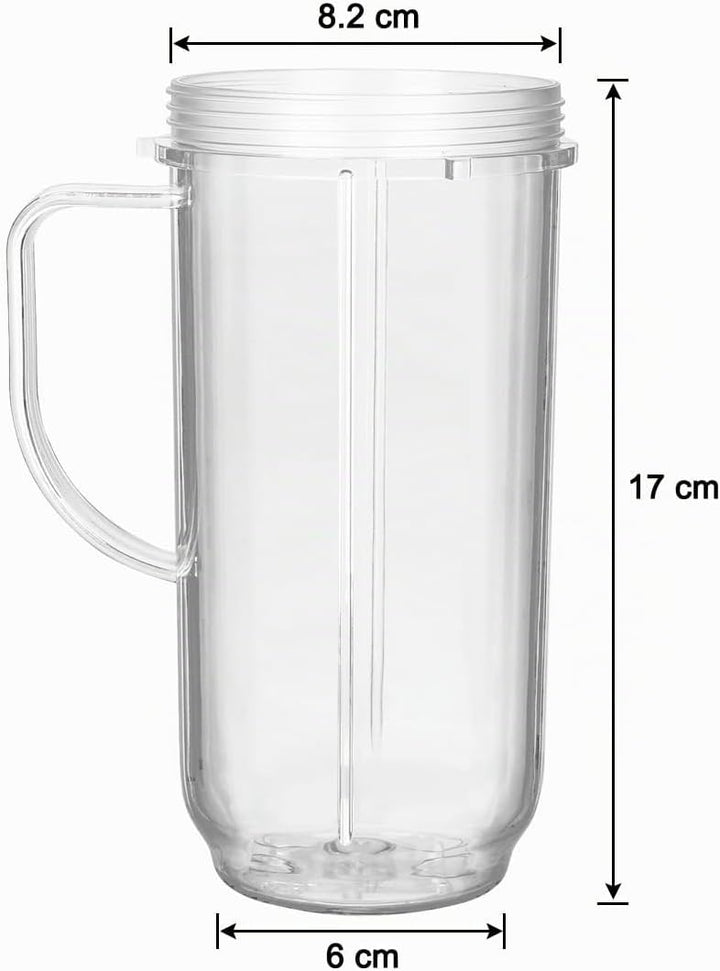 2 Stk 650ml Becher Kompatibel mit Magic Bullet Elektrischer Mixer Blender MB1001 - Juicer Ersatzbech