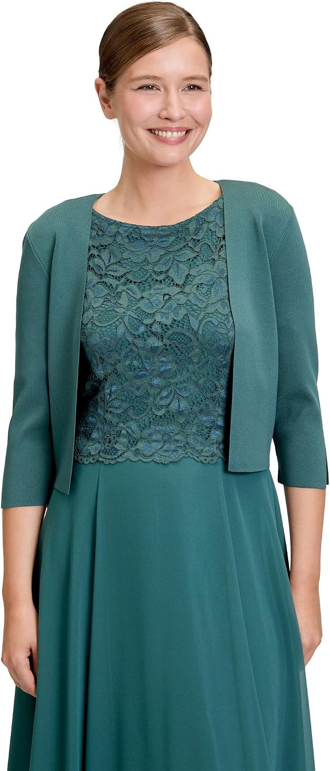 Vera Mont Damen Strickbolero Langarm XS Grün, XS Grün