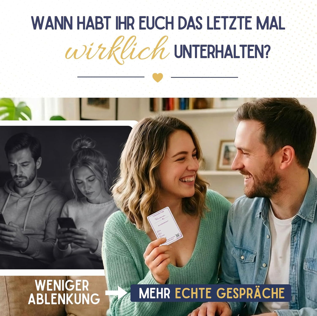 Herzmomente - Das Deep Talk Spiel für Paare ab 18 I 240 Fragen - 120 Deep Talk & 120 spannende Commu