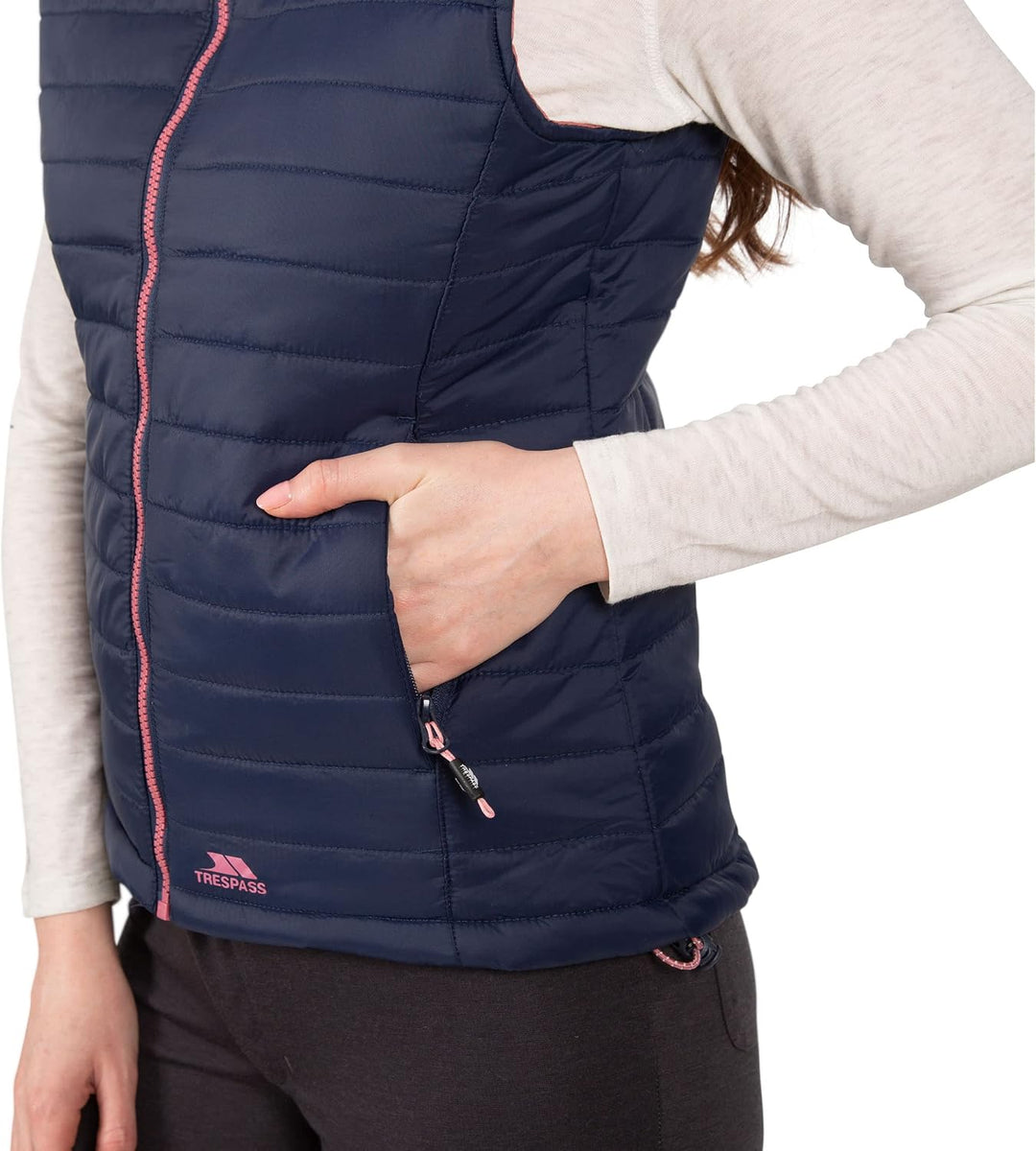 Trespass Damen Aretha Warme Gepolsterte Jacke Mit Abnehmbarer Kapuze (1er Pack) 16 Navy Dusty Rose,