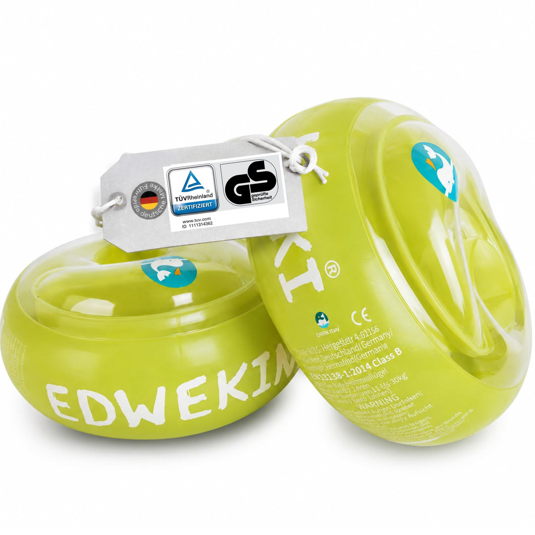 EDWEKIN® Premium Schwimmflügel für Kinder (1–6 Jahre) | TÜV geprüft, extragrosse Luftkammern | Perfe