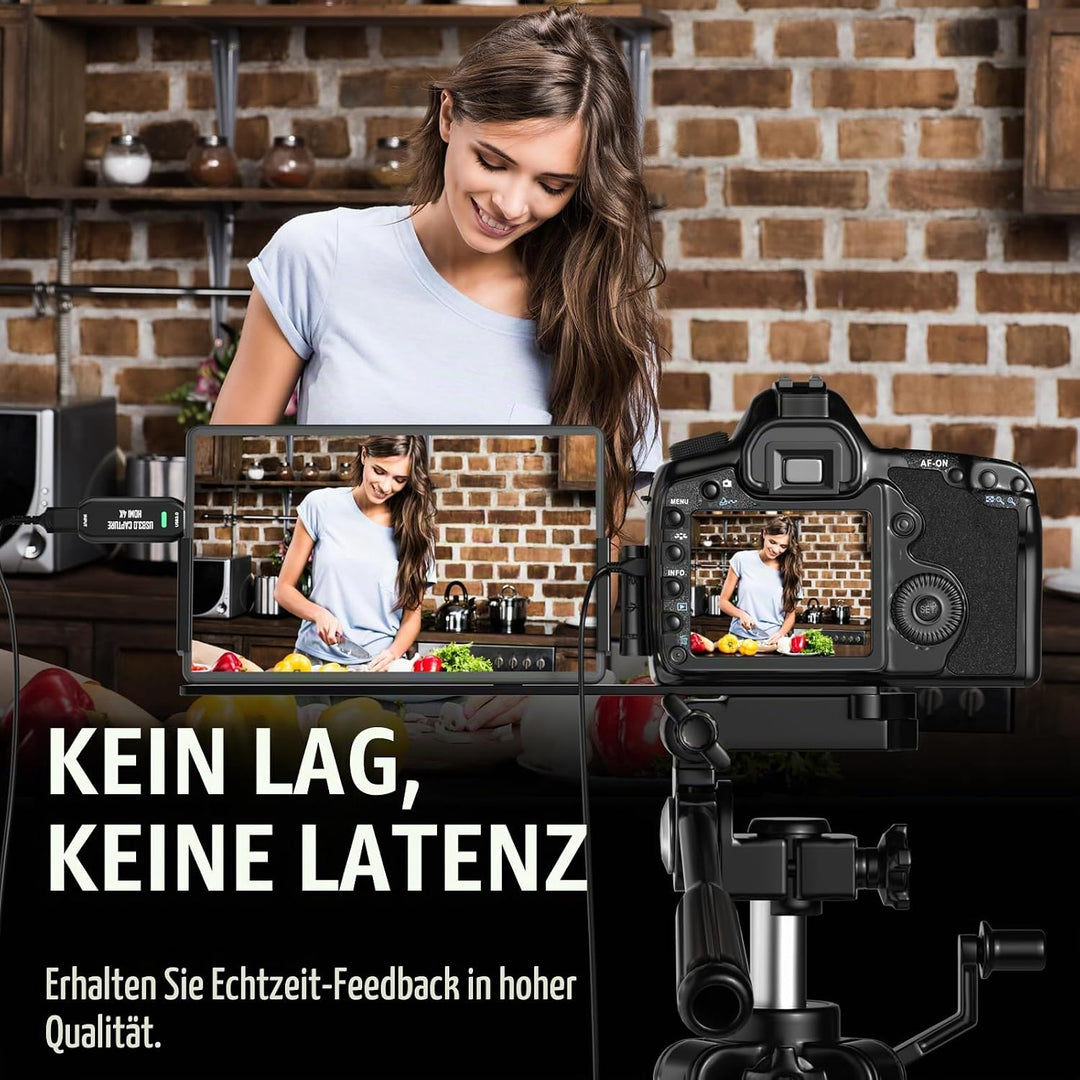 Cam Link 4K, Externe Kamera Capture Card für DSLR, Camcorder, Action Cam als Webcam, Streamen und Au