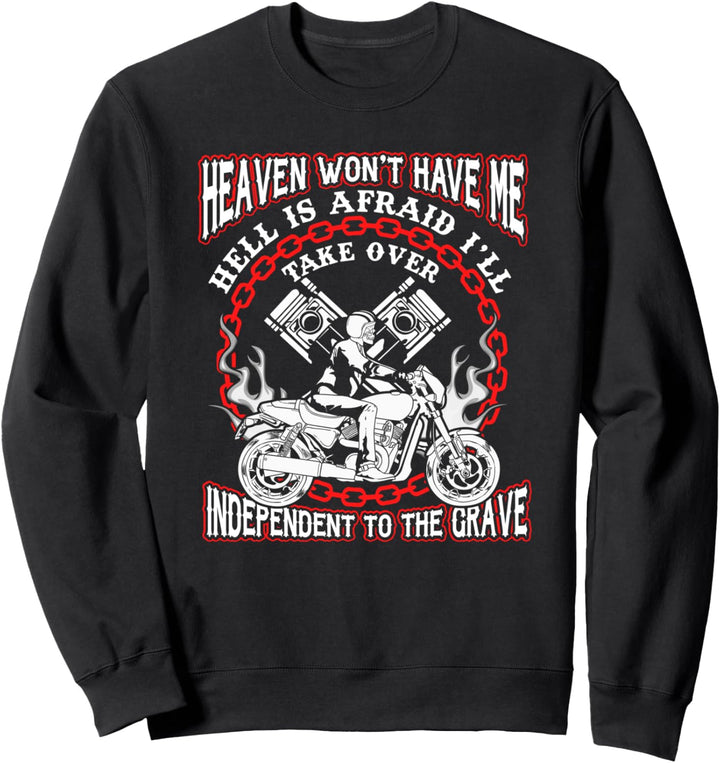 No Club Motorcycle Gift Independent Lone Biker Sweatshirt