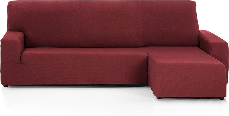 Martina Home - Sofabezug für Chaise Longue, Modell Túnez, Stoff, Bordeaux, kurzes Eckteil rechts, 32