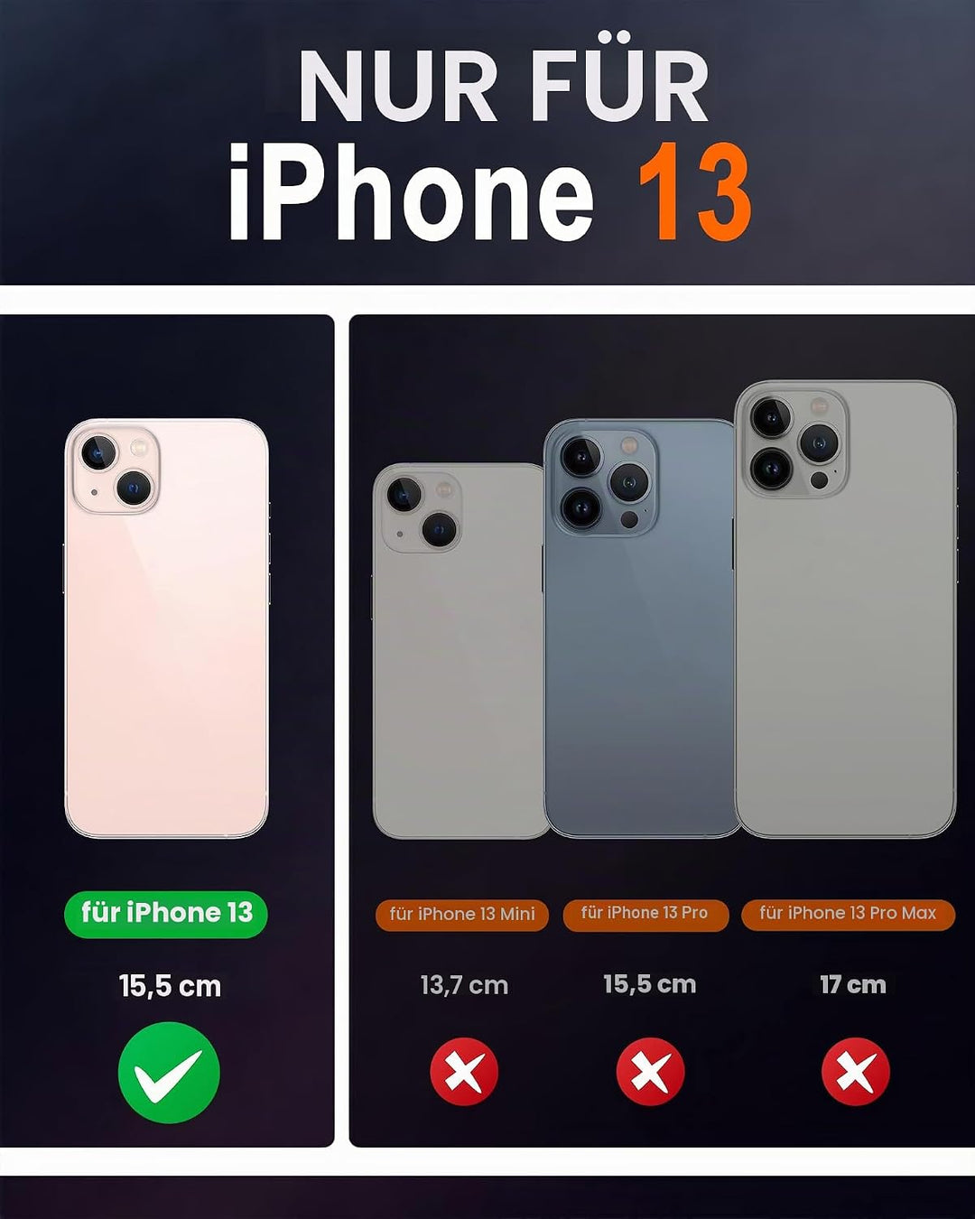 SHIELDON Hülle für iPhone 13, Handyhülle [Rindsleder] [Verdicht TPU] [Kartenfach] [Standfunktion] [M