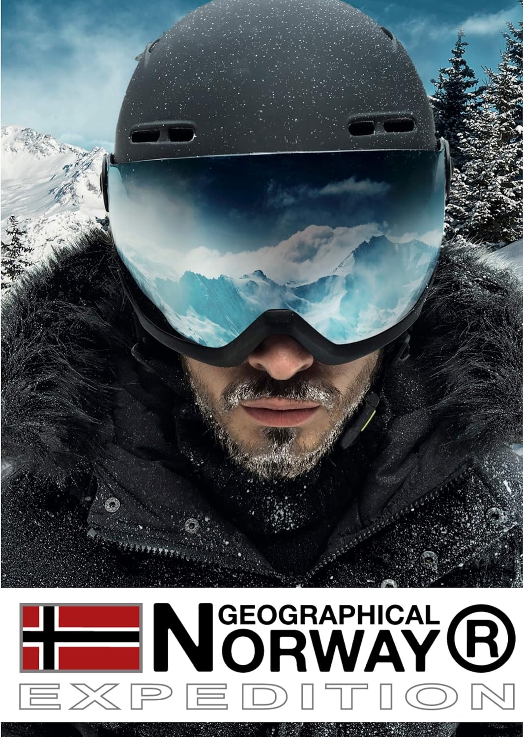 Geographical Norway Beachwood Men - Winterjacke Hooded Herren Parka - Warme Daunenjacken Steppjacke