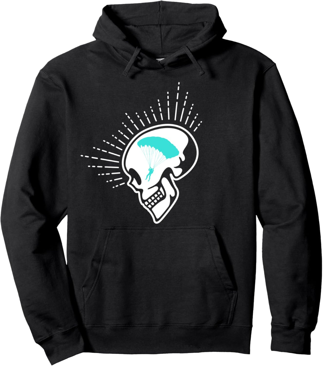 Fallschirm Totenkopf Fallschirmspringer Tandemsprung Skydive Pullover Hoodie