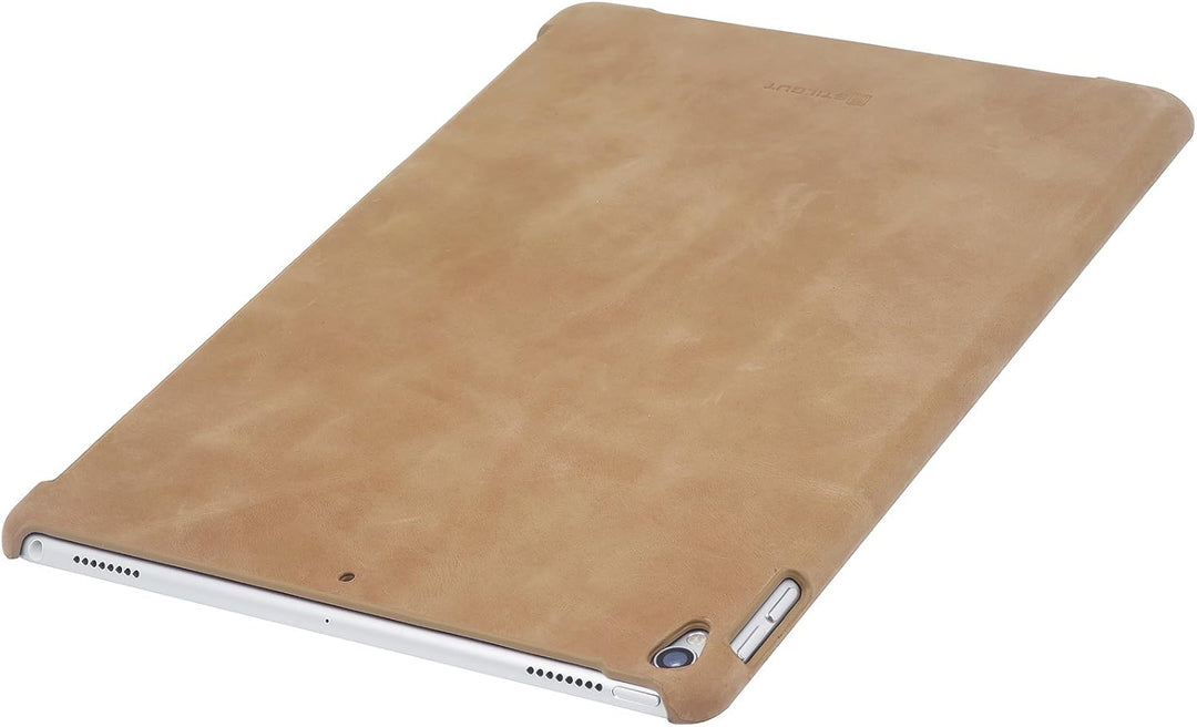 StilGut Leder-Cover kompatibel mit Apple iPad Pro 10.5" 2017 mit Keyboard Connector, Cognac Vintage,