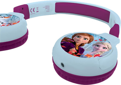 Lexibook Disney Die Eiskönigin-2-in-1-Bluetooth-Kopfhörer für Kinder, Stereo Wireless Wired, Kinders