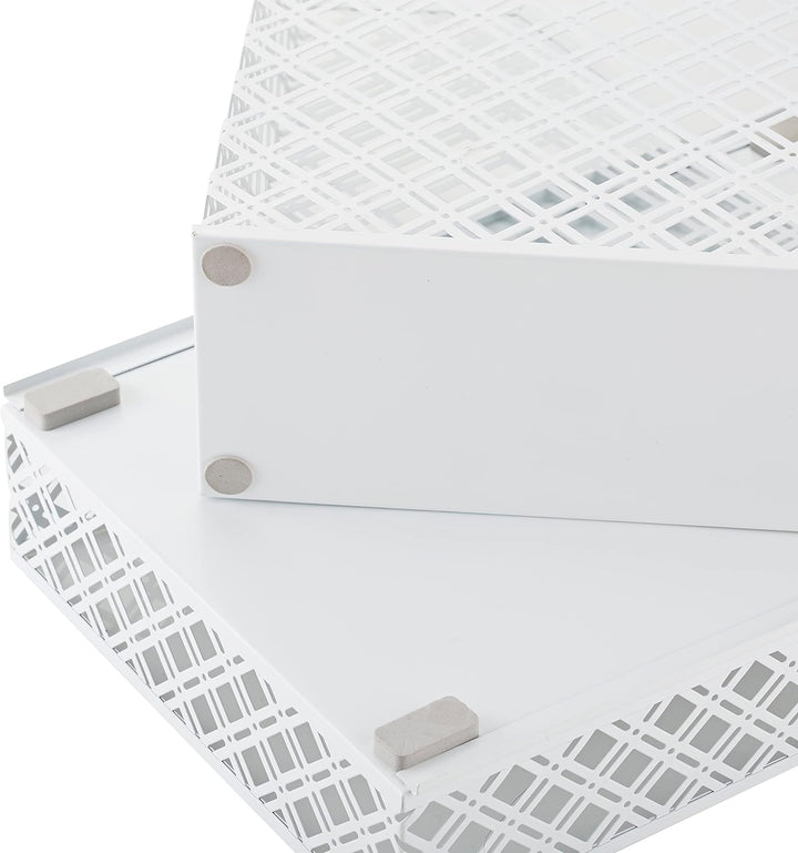 Exerz Schreibtisch Organisator 4-teilig Büro-Set/Tischplatte Ablage Metallgitter Inklusive: A4 Brief