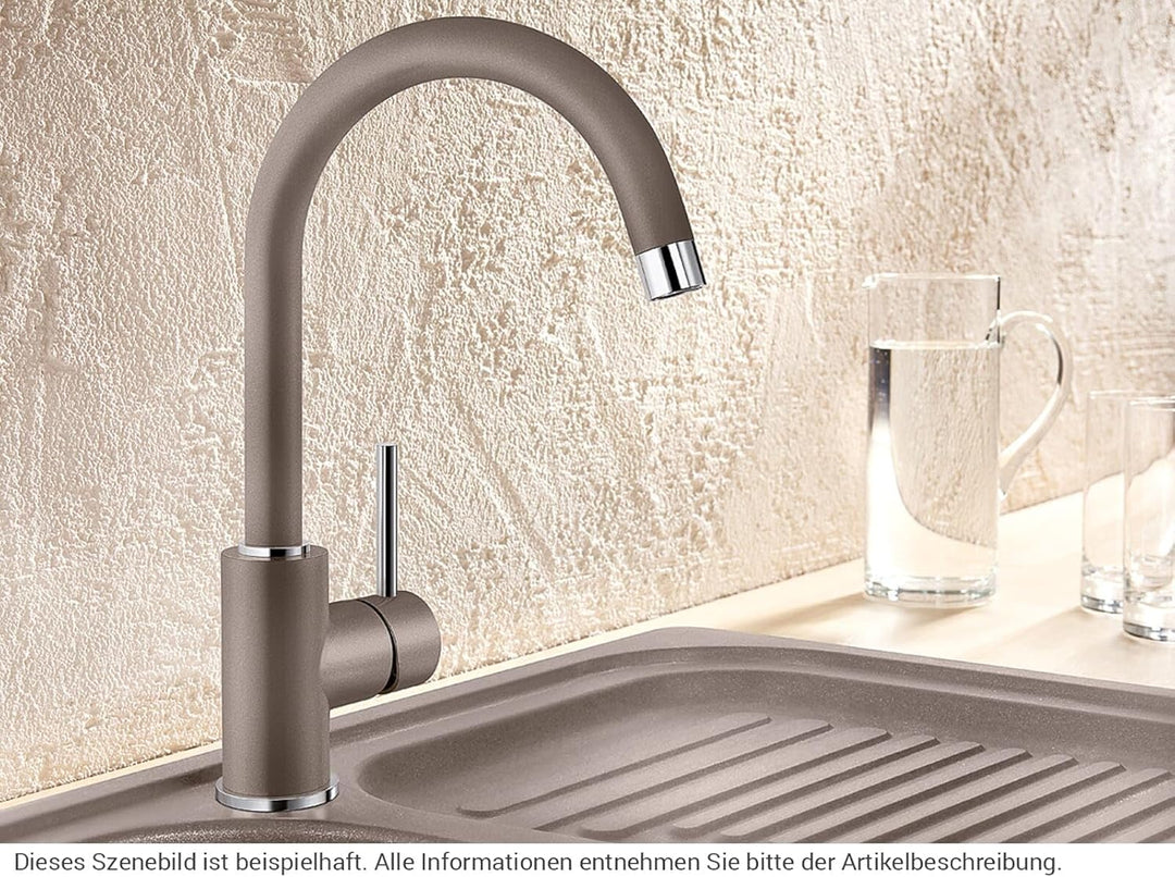 BLANCO MIDA anthrazit | Hochdruck | Rückflussverhinderer | Keramik Kartusche | Gesicherte Wasserqual