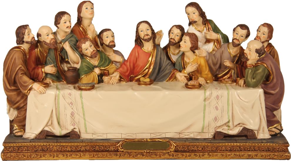 FADEDA Letztes Abendmahl/Höhe:10 cm/handbemalt/detailgetreue Krippen Figuren - Weihnachten Tisch Dek