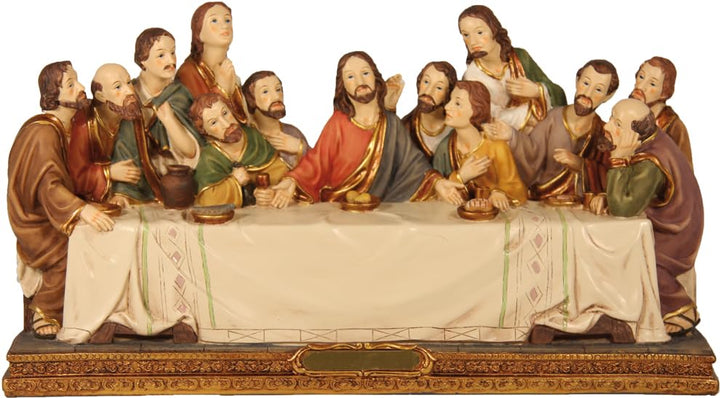 FADEDA Letztes Abendmahl/Höhe:10 cm/handbemalt/detailgetreue Krippen Figuren - Weihnachten Tisch Dek