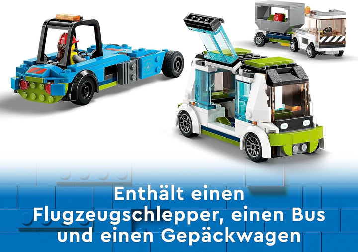 LEGO City Passagierflugzeug Spielzeug-Set & City Strassenkreuzung mit Ampeln, Bauset mit im Dunkeln