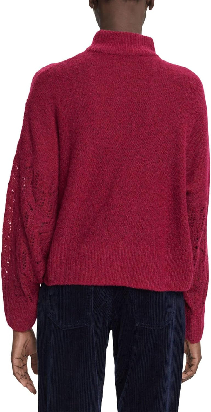ESPRIT Damen Pullover XS 615/Cherry Red, XS 615/Cherry Red