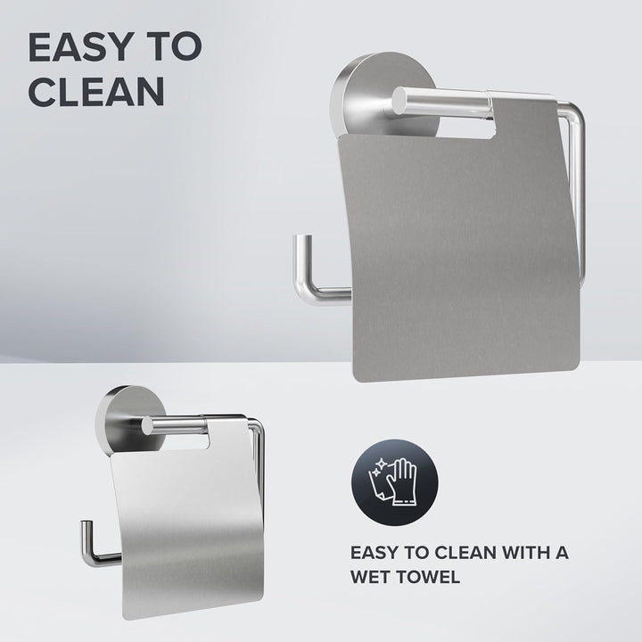 Toilettenpapierhalter Skagen zum Bohren Silber | Klorollenhalter in Edelstahl | Klorollenhalter mit
