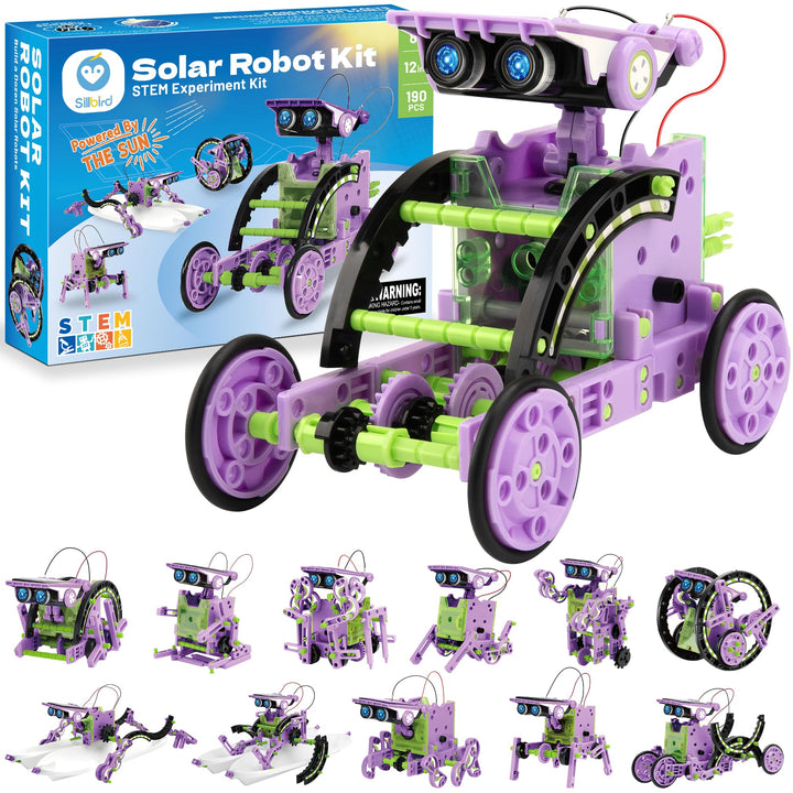 Sillbird STEM 12-in-1 Solar Roboter Kinder Spielzeug, DIY-Bauspielzeug, wissenschaftliche Experiment