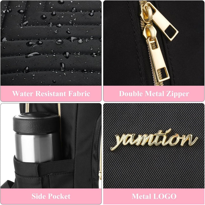 YAMTION Rucksack Damen,Schulrucksack Mädchen Teenager Schultasche Frauen 15.6 Zoll Laptop Rucksack m