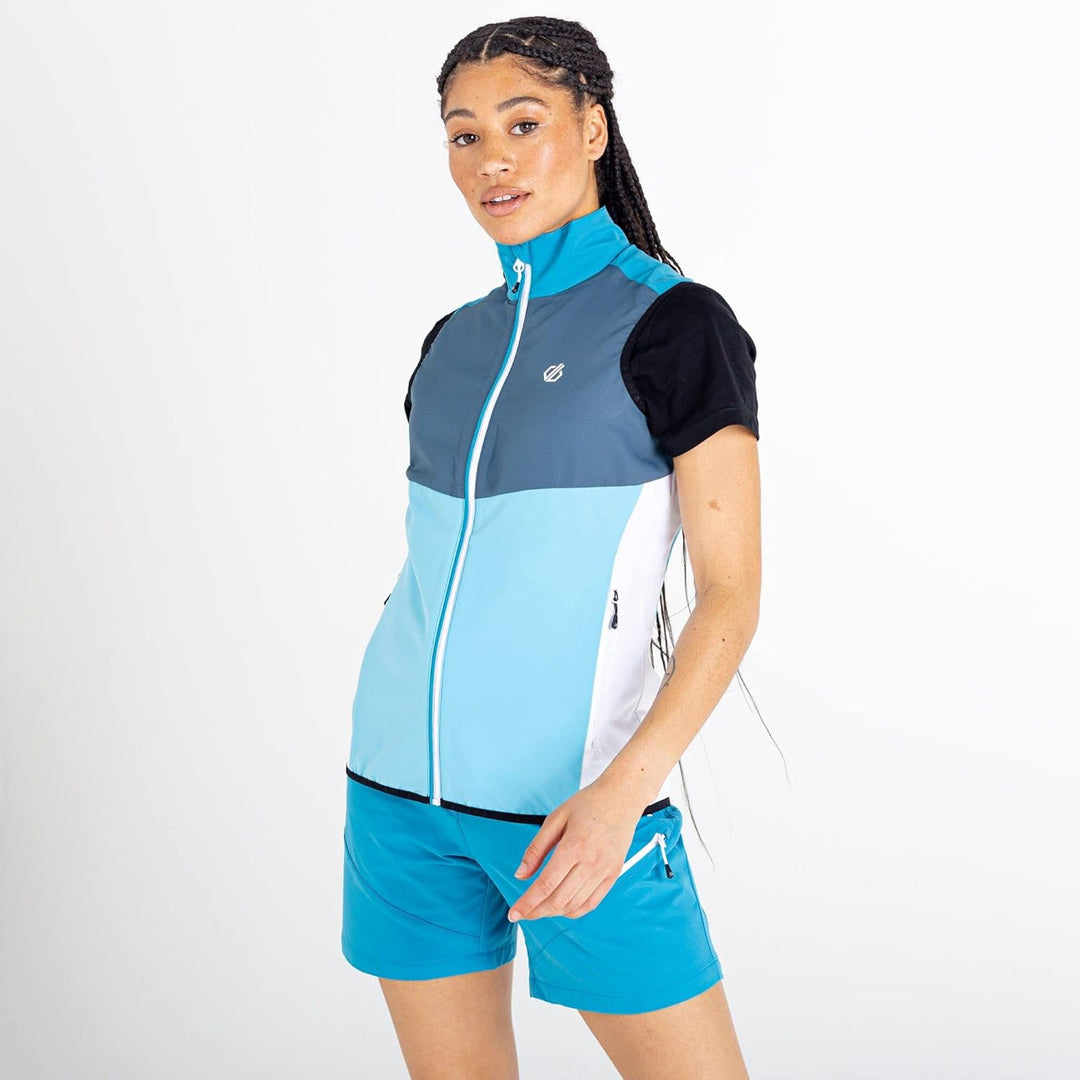 Dare2b Damen Duplicity Ii Vest Jacke 32 Crystal Seas / Orion Grey / Capri Blue, 32 Crystal Seas / Or