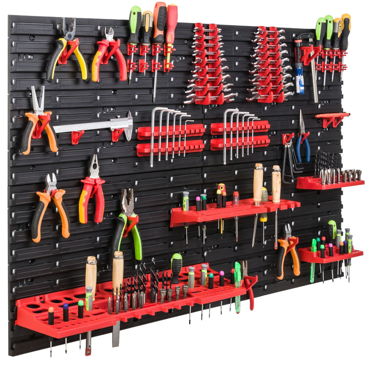 SimpleThing Lagersystem Werkstattregal | 115 x 78 cm | | Wandregal mit Werkzeughalterungen - Wandpla