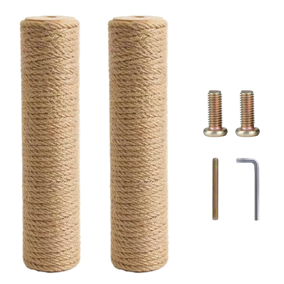 2 Stück Kratzbaum 7cm Deluxe-Endstamm mit Stehbolzen，kratzstamm mit Sisalseil für Katzen, die alte k
