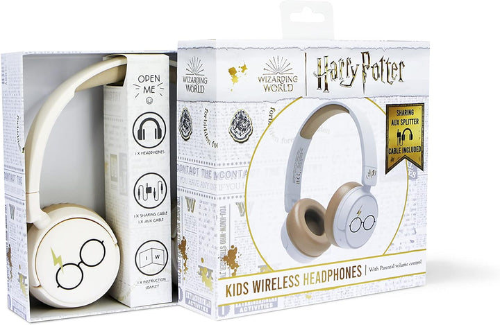 OTL Technologies HP0990 Harry Potter Kinder-Kopfhörer, kabellos, cremefarben, Einheitsgrösse