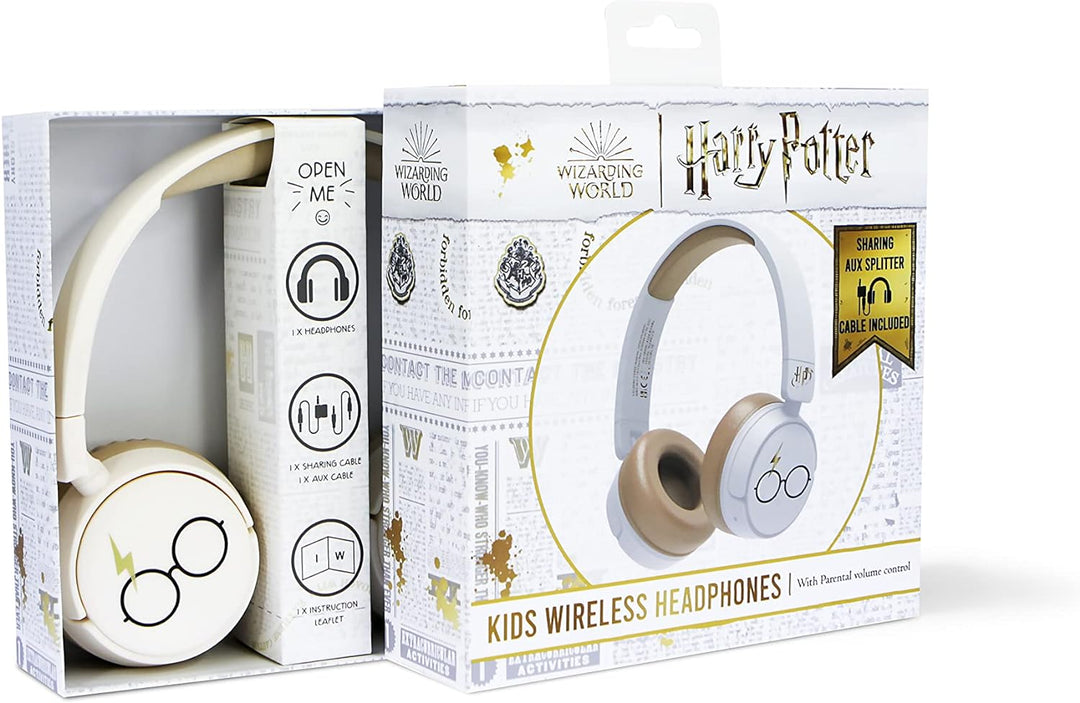 OTL Technologies HP0990 Harry Potter Kinder-Kopfhörer, kabellos, cremefarben, Einheitsgrösse