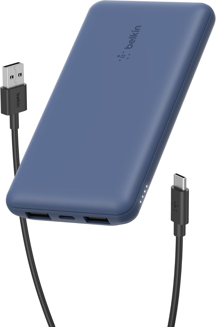 Belkin USB-C-Powerbank (10.000 mAh, 1 USB-C-Port und 2 USB-A-Ports zum Laden von iPhone, AirPods, iP
