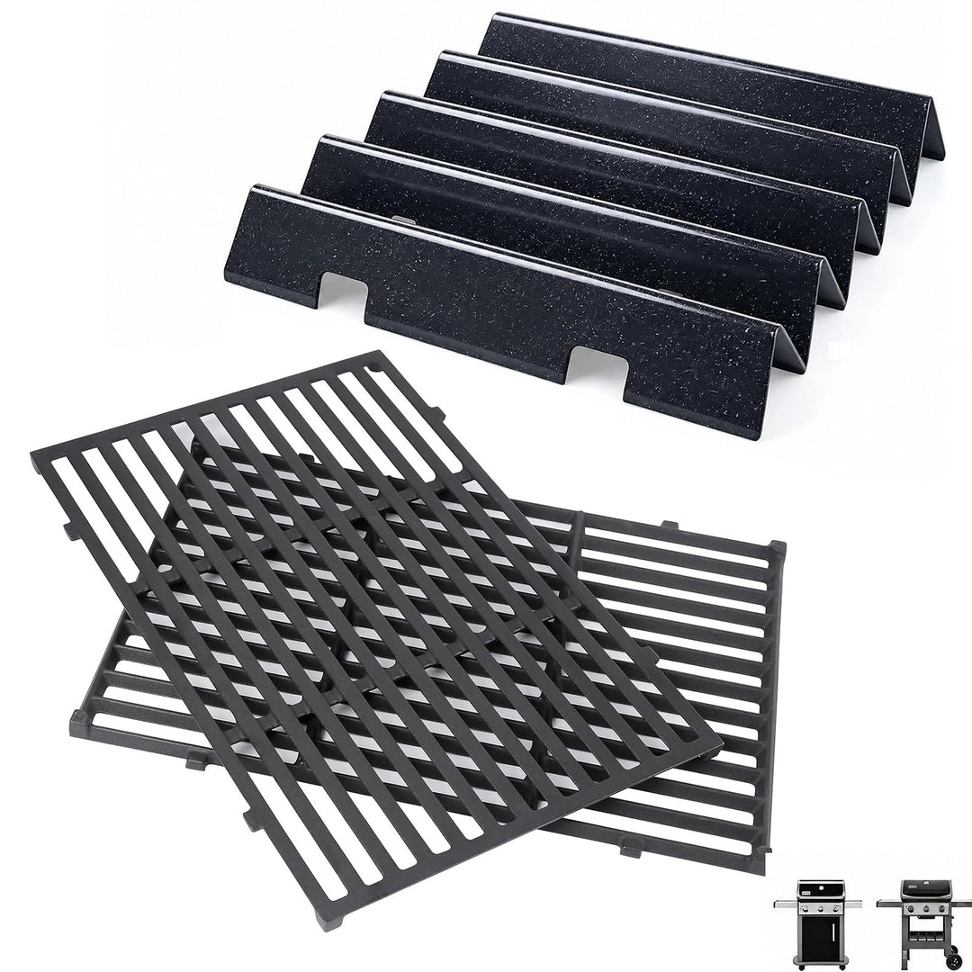 QuliMetal 44,5 cm Grillroste und 38,9 cm Aromaschienen für Weber Spirit 300 und GS4 Spirit II 300, p