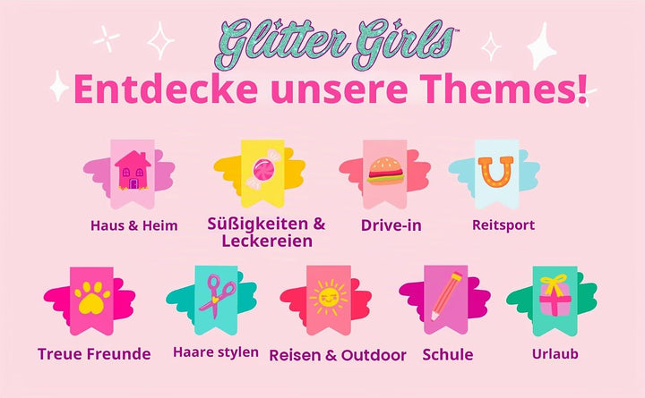 Glitter Girls - GG Camping Set - Campingset - Spielzelt &amp; Regenbogen-Schlafsack - Outdoor-Abenteuer-