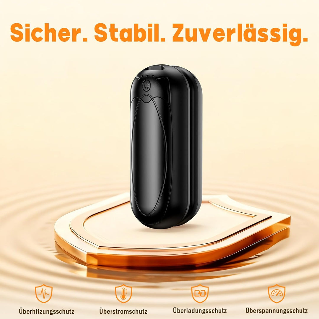 Handwärmer Wiederaufladbar 2er-Set, 7000mAh Elektrische Taschenwärmer mit 3 Heizstufen, Tragbare Mag