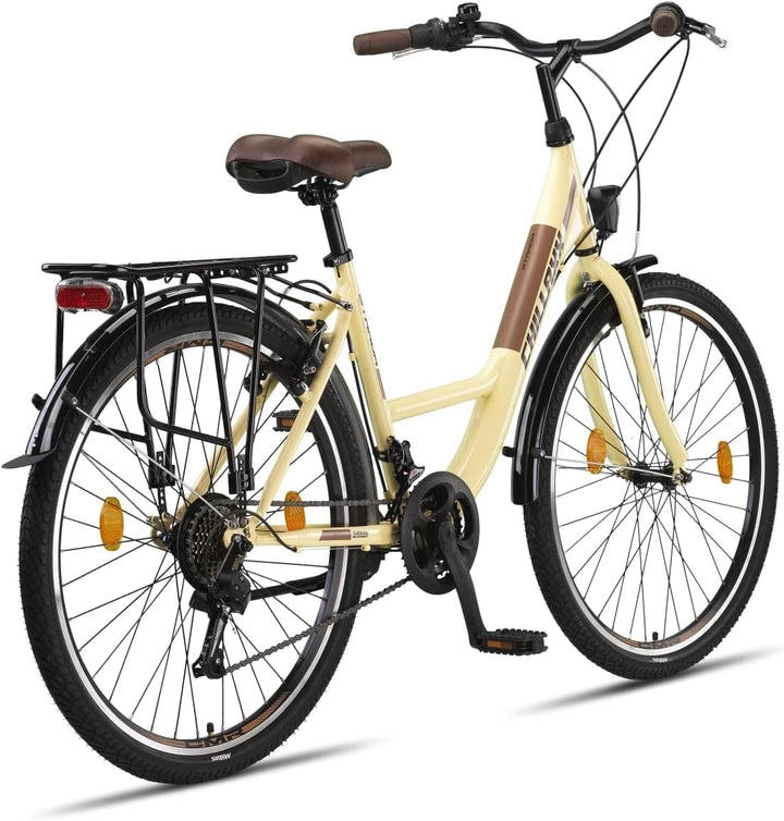 Chillaxx Bike Strada Premium City Bike in 24, 26, 28 Zoll - Fahrrad für Mädchen, Jungen, Herren und