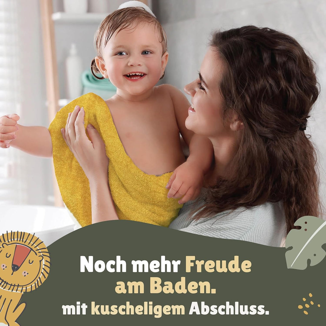 Familando Kapuzenhandtuch mit Ohren für Babys und Kleinkinder 0-4 Jahre · Frottée Handtuch für Neuge