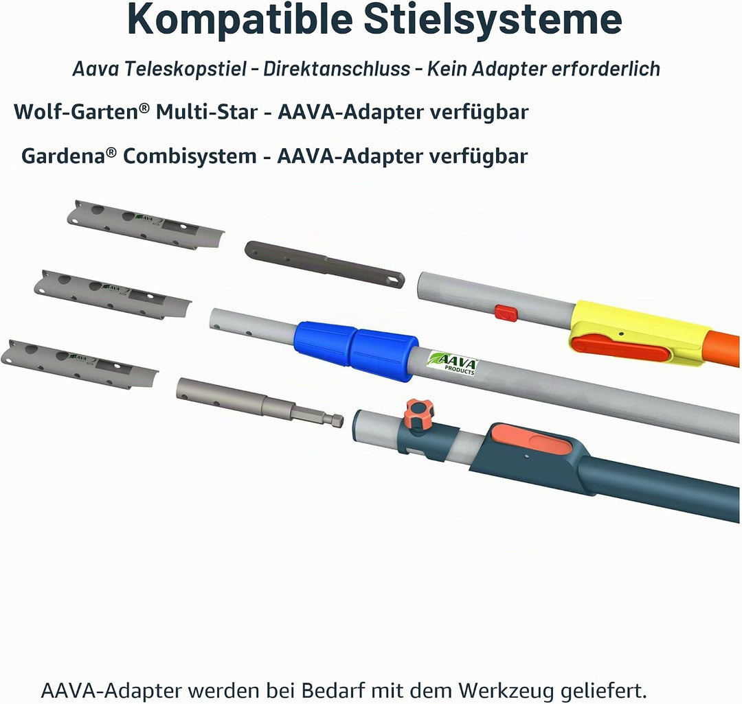 Aava JAW Schneidrechen – Hand-Schilfschneider aus Meerwasser-Aluminium für Teich, Ufer, Garten &amp; Ras