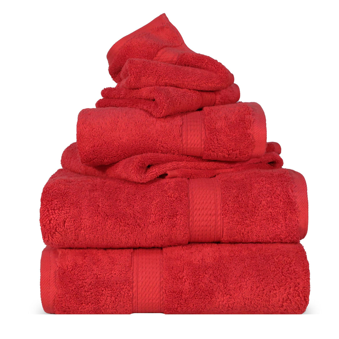 SUPERIOR 900 Madison TS Handtuch-Set, Baumwolle, Rot/Ausflug, einfarbig (Getaway Solids), 6PC, Rot/A