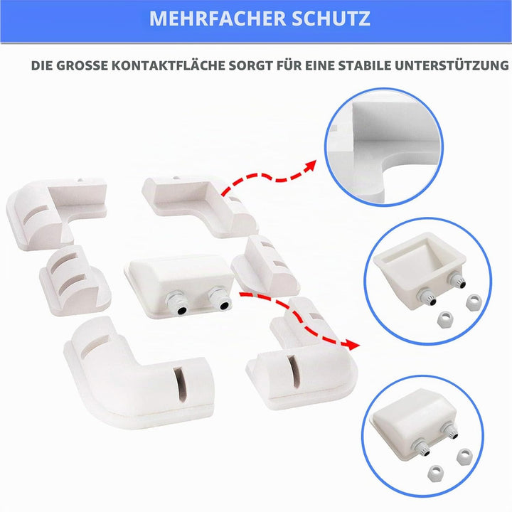 TRAMILY Solarpanel-Halterungen Weisse ABS-Solarpanel-Montagehalterungen Bohrfreie Eckhalterungshalte