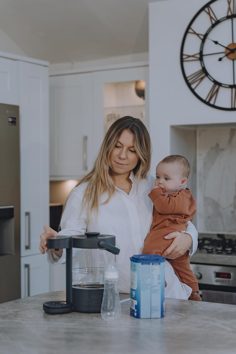 ÜneeQbaby PreciseMix Fortschrittliche Babykost-Zubereitungsmaschine: Rund-um-die-Uhr Temperaturpräzi
