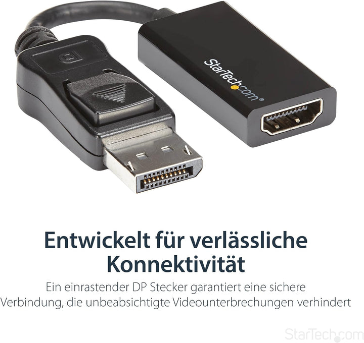 StarTech.com DisplayPort auf HDMI Adapter - 4K 60Hz Aktives DP 1.4 auf HDMI 2.0 Video Konverter - DP